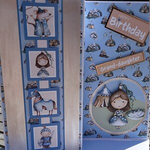 Decoupage Feliz cumpleaños Nieta mágica búsqueda princesa tarjeta
