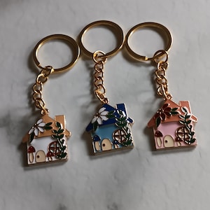 Fairy House keyrings, keychains, bag charms