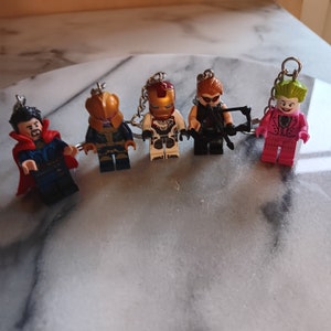Marvel/DC Lego keyrings