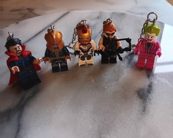 Marvel/DC Lego keyrings