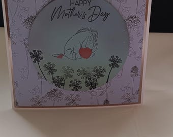 Handmade, 6x6 square tent fold mothers day card