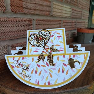 Handgemaakte 7 x 5 with love Rocker Stepper-kaart
