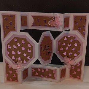 Biglietto di auguri con concetto ottagonale fatto a mano, con amore
