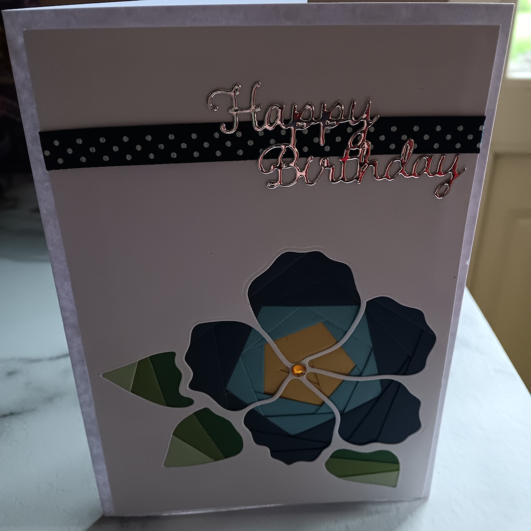 Handmade 7x5 Iris Folding Flower Designed Birthday Card - Etsy