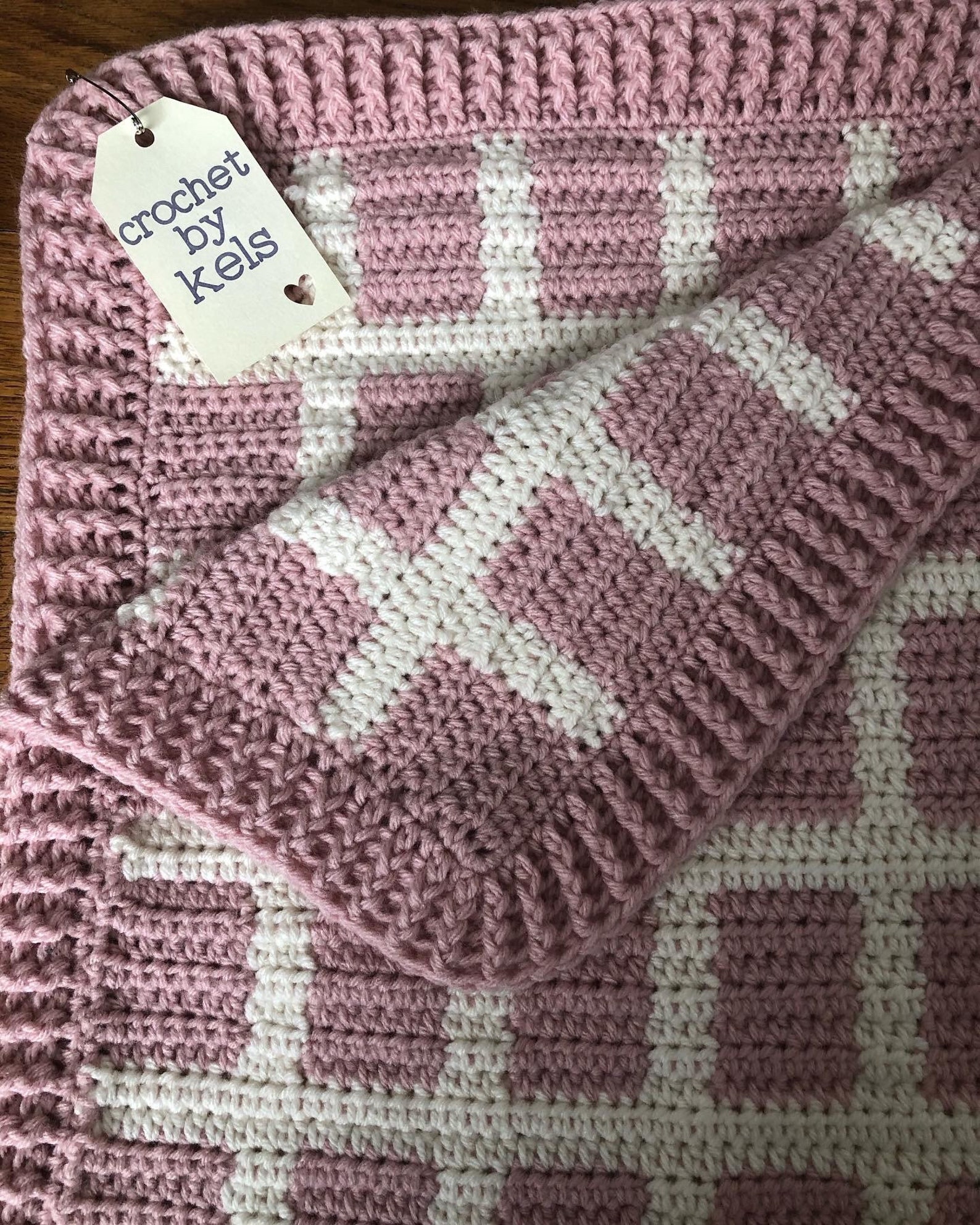 Windowpane Gingham Baby Blanket Etsy Norway