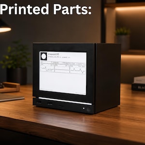 Afdekking voor e-ink-frontpaneel van de stoommachine - 3D-geprinte behuizing voor de Inkterface-mod (alleen onderdelen)