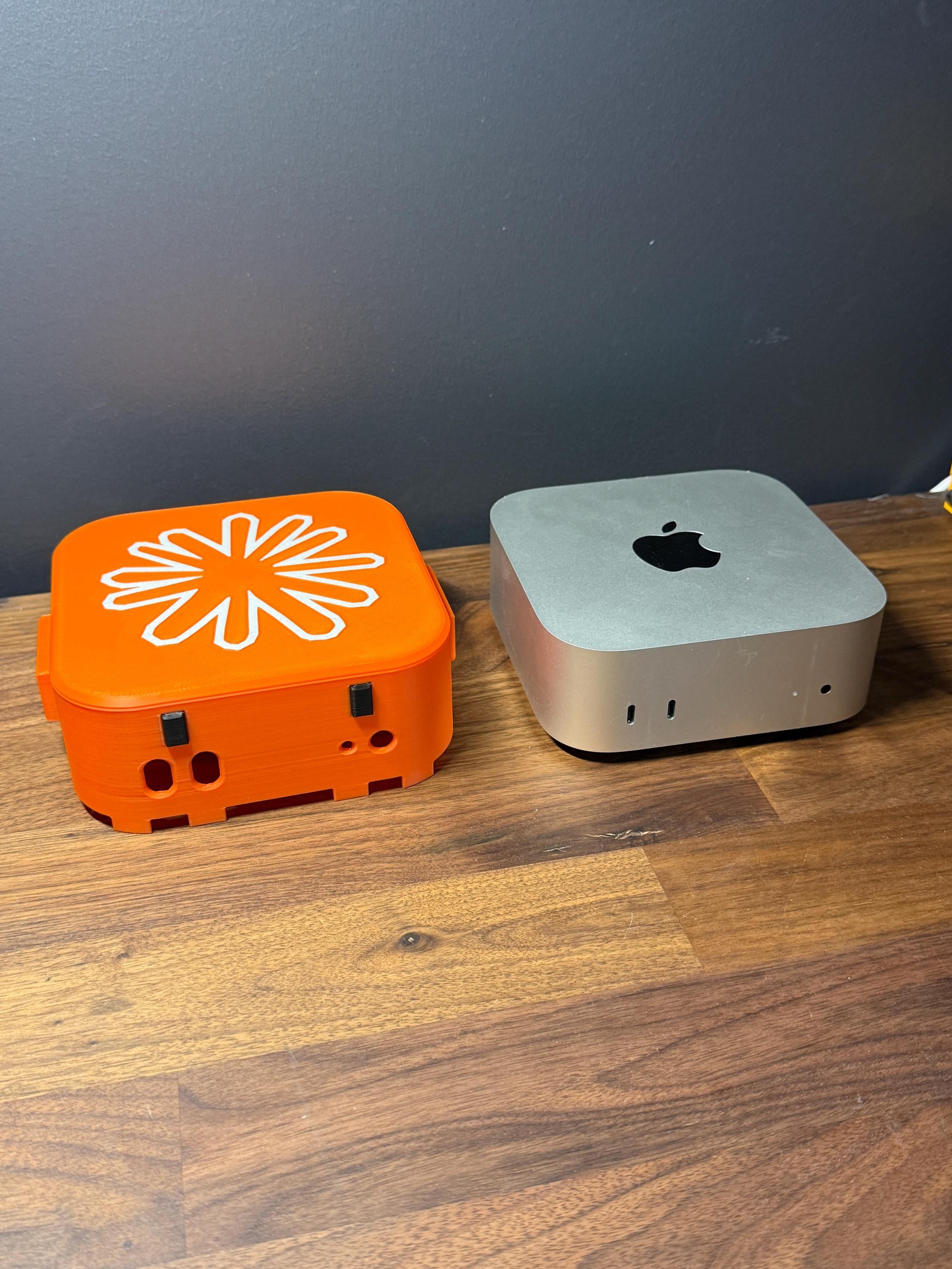 3D Printed Mac Mini M4 Case, Claude Code Orange Enclosure
