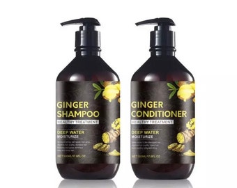 Natural Ginger Shampoo And Conditioner/ Made With 100% Organic Ginger/ Moisturizing Healthy Treatment/ Deep Repair