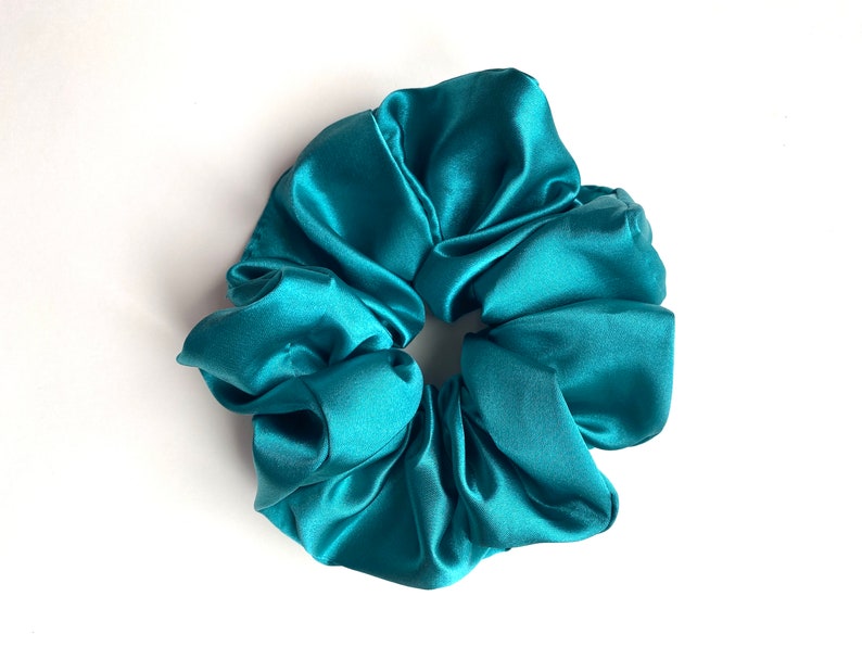 Silk Scrunchie Silk Scrunchie Silk Hair Womens Hair Scrunchies, Satin Scrunchies Green