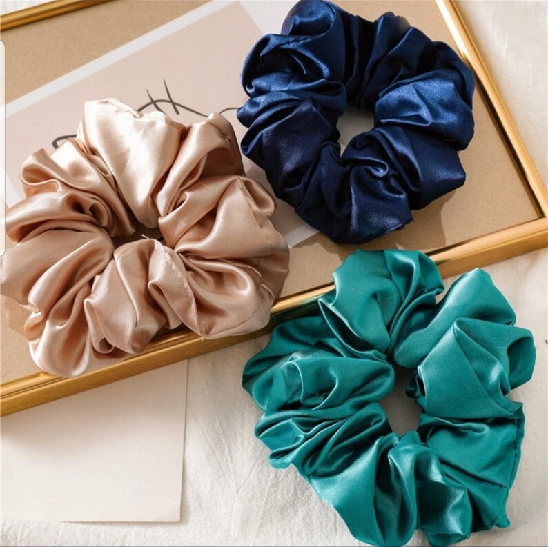 Silk Scrunchie Silk Scrunchie Silk Hair Womens Hair Scrunchies, Satin Scrunchies image 2