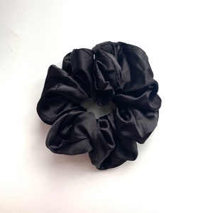 Silk Scrunchie Silk Scrunchie Silk Hair Womens Hair Scrunchies, Satin Scrunchies Black