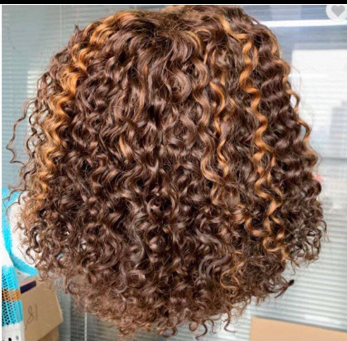 12 Curly Bob Closure Wig P4/30 Etsy