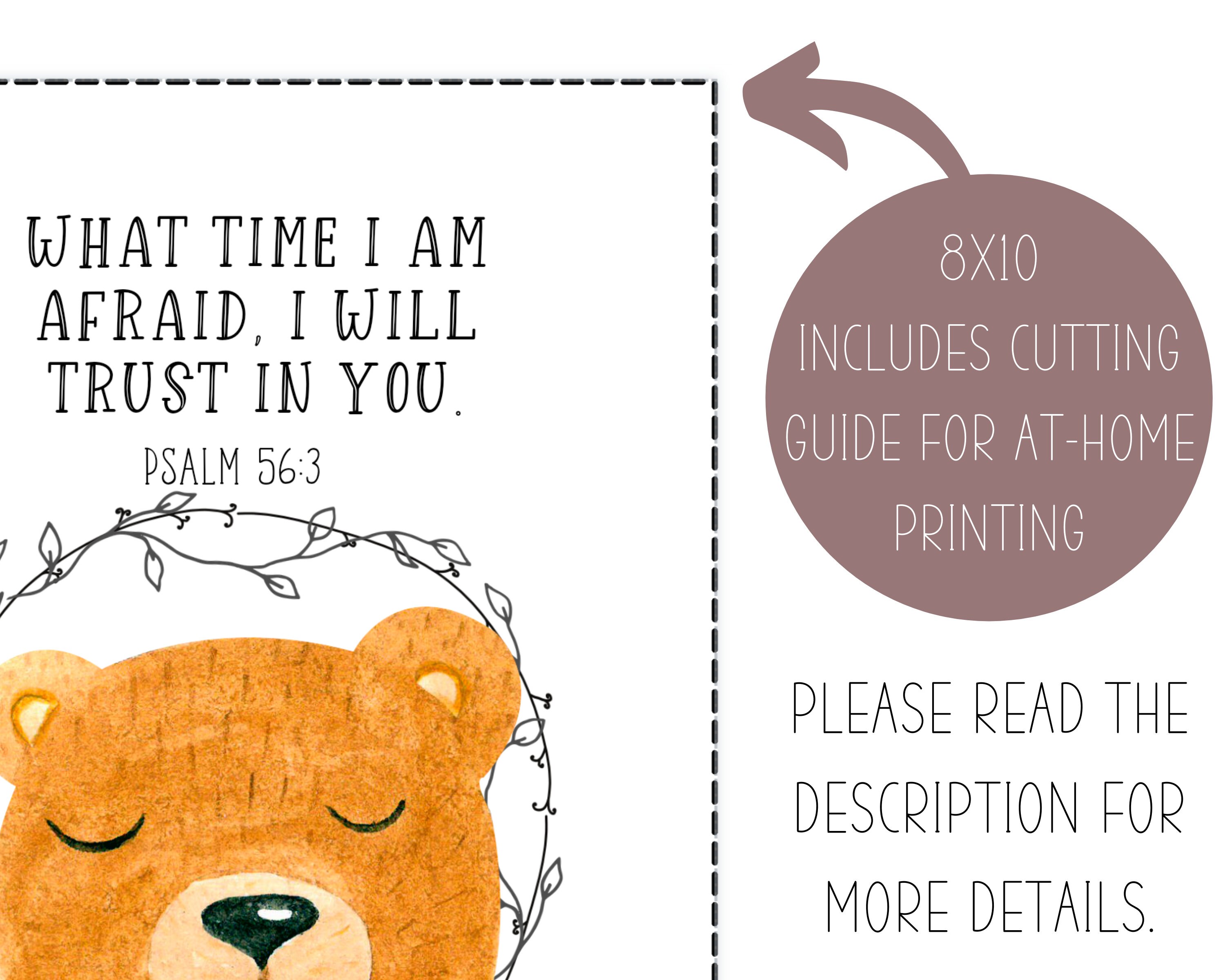 Bible Verse Nursery Wall Art, Woodland Nursery Decor, Woodland Animals