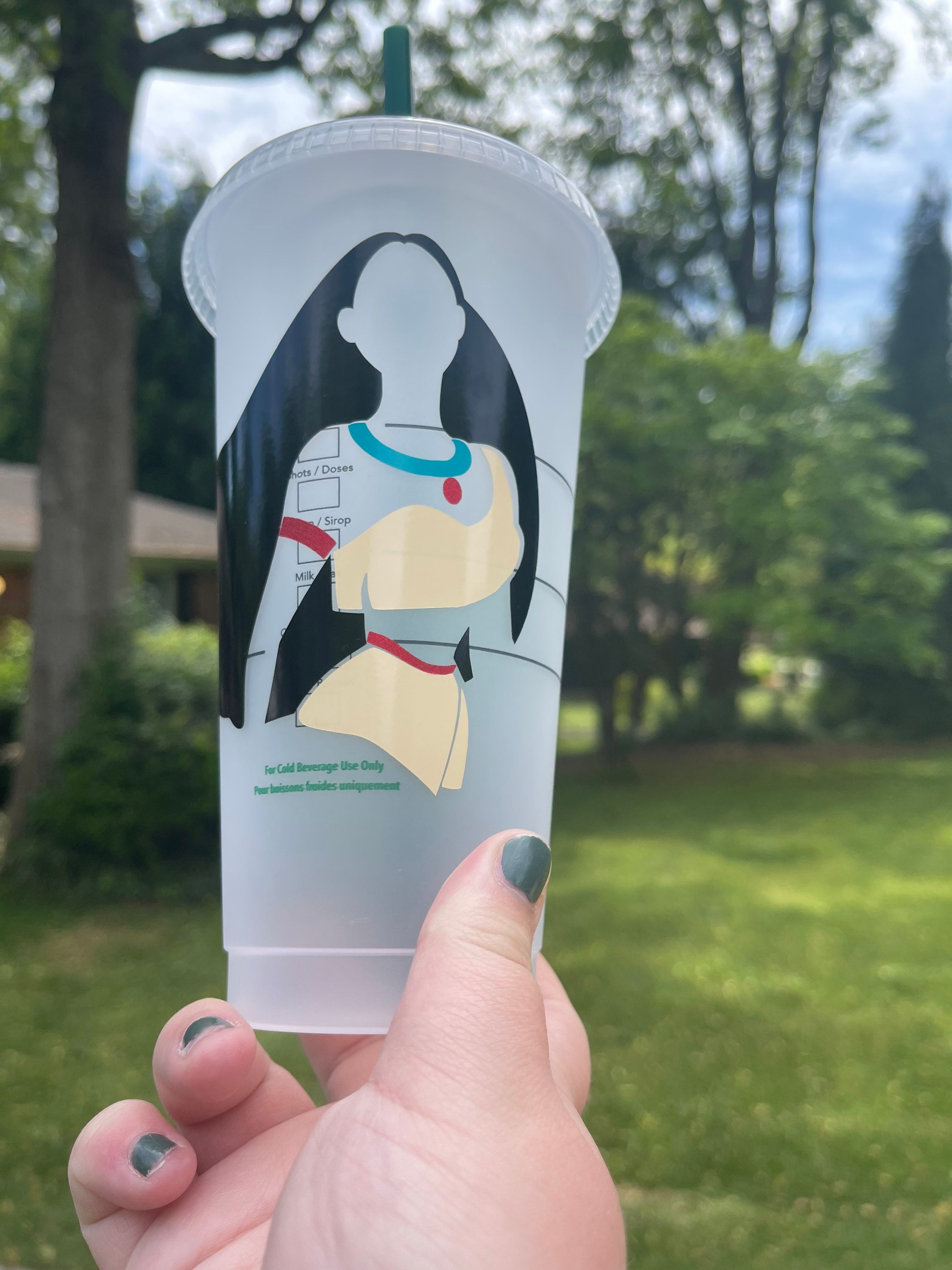 Pocahontas Disney inspired Starbucks cup Water cup,reusable cup  tumbler mug