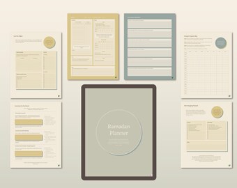 Ramadan Planner for Working Professionals & Students | Minimalist Planner, Productivity + Reflection ( Digital + Printable PDF)