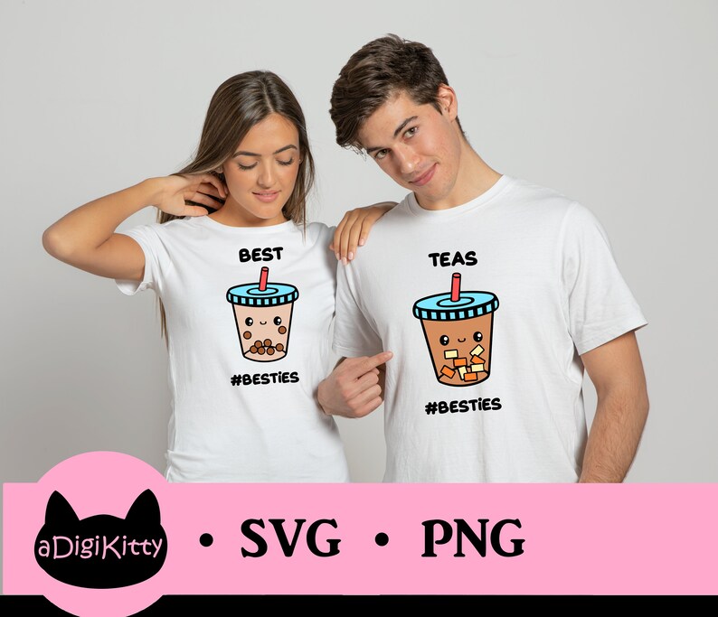 Download Best Friends SVG Bubble Tea Svg Boba Cricut Silhouette | Etsy