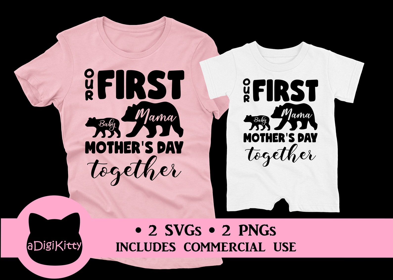 Download Our First Mother's Day SVG Bear PNG Mugs Decal T-shirt | Etsy