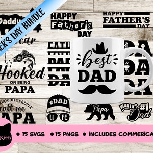 Fête des Pères SVG PNG Papa Svg Papa Svg Cricut, Silhouette, Fichier Cricut, Père SVG, Png, Vecteur, Papa Ours Svg, Papa Vie Svg, Pêche Svg