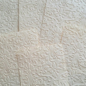 Embossed Cream Cardstock, Junk Journal Supplies, Card-making Supplies, Scrapbooking Supplies, Ivory Paper, Papercraft Supplies