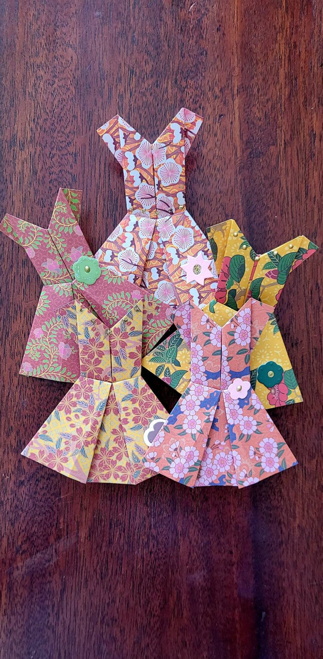 Paper Dresses, Origami Dresses, Junk Journal, Scrapbooking Supplies, Altered Book, Handmade