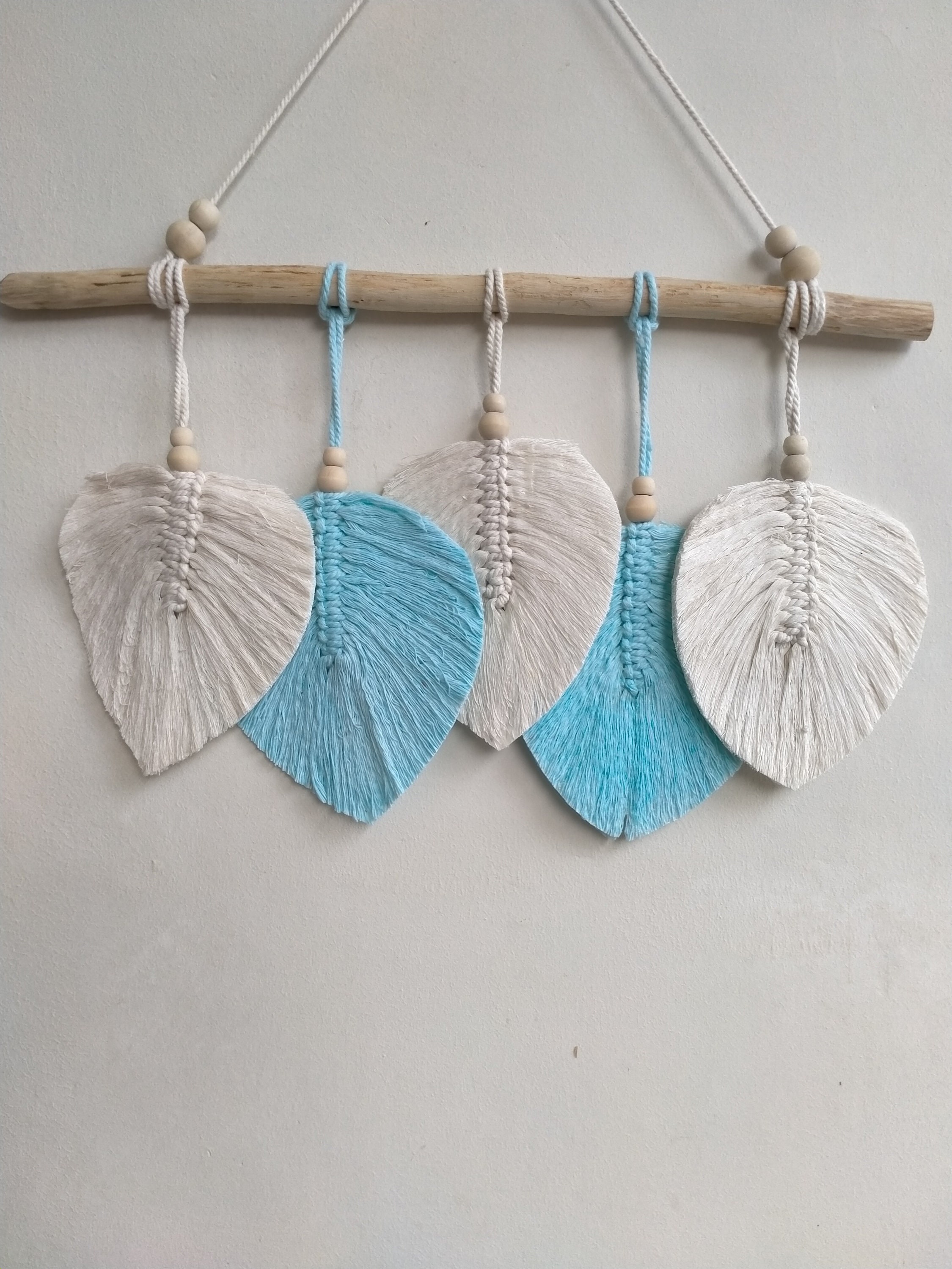 Macrame Leaves Wall Hanging Home Decor Etsy