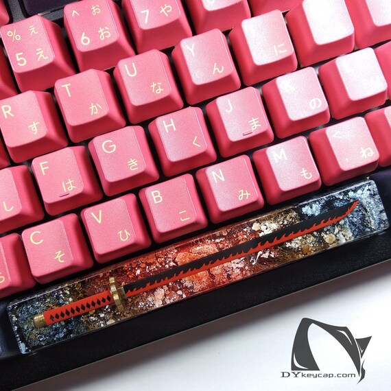 Katana Spacebar Resin Keycap, black and red - Etsy 日本