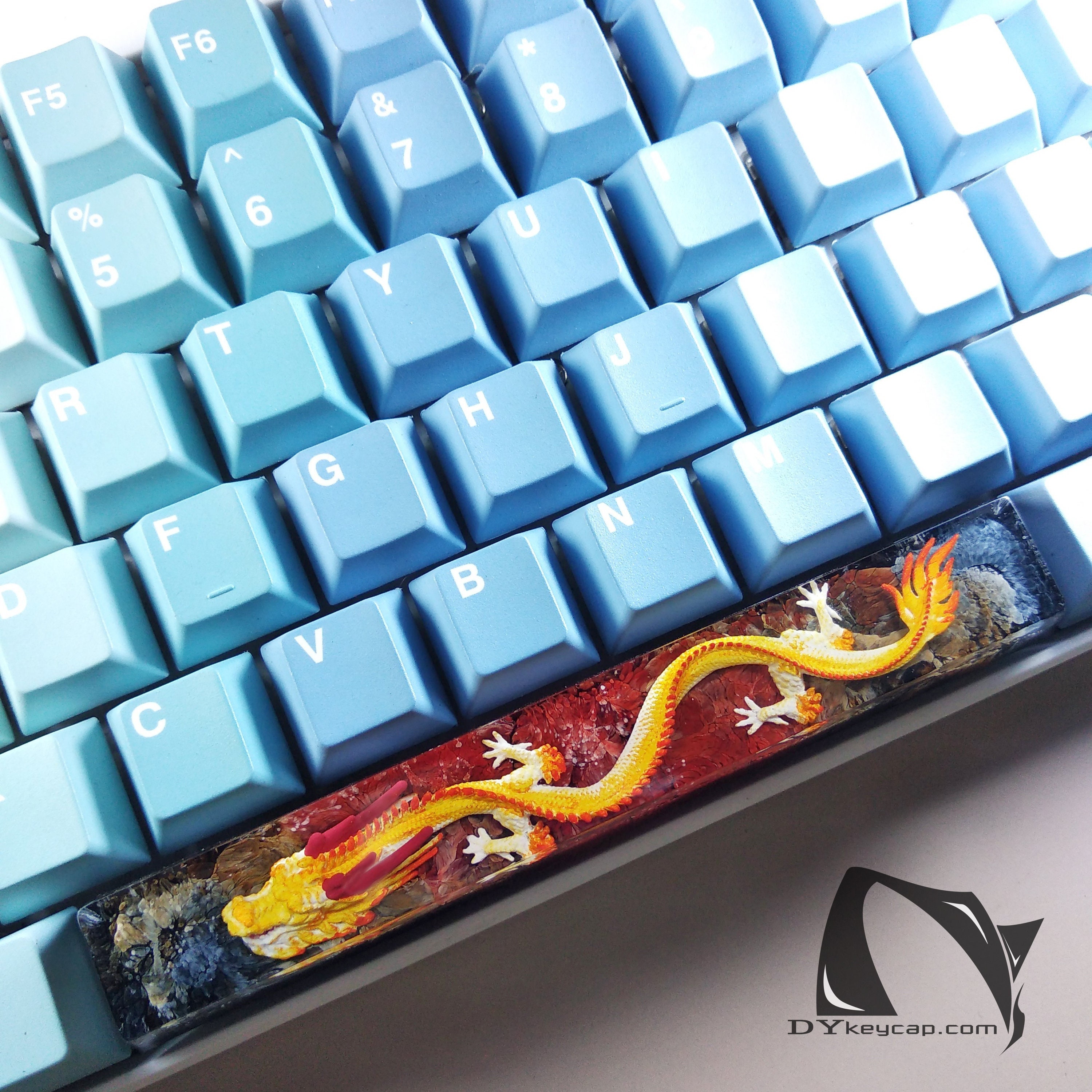 Dragon Spacebar Resin handmade OEM,SA Artisan Keycap black red