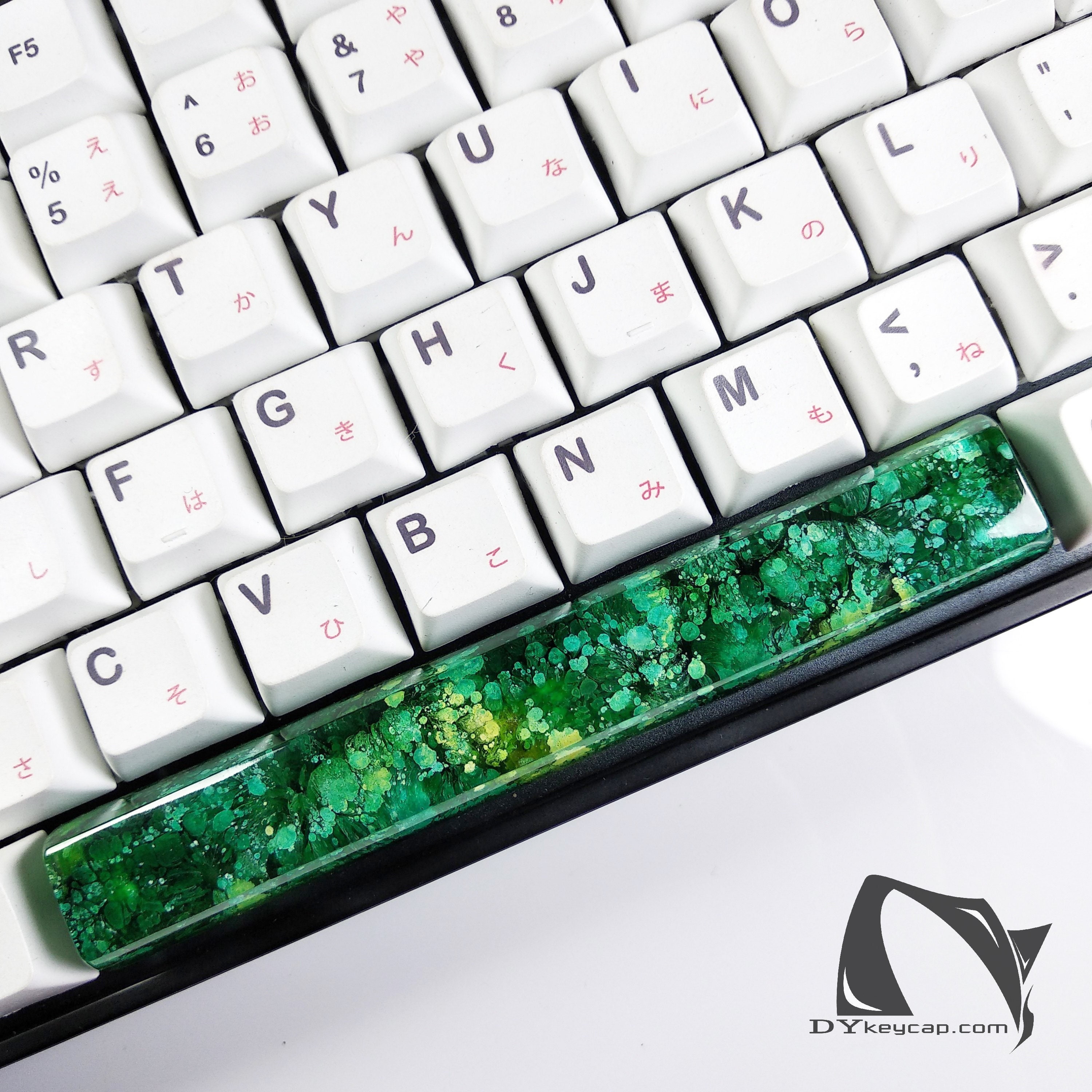 Spacebar Artisan Keycaps, Green color, key cap artisan, spacebar