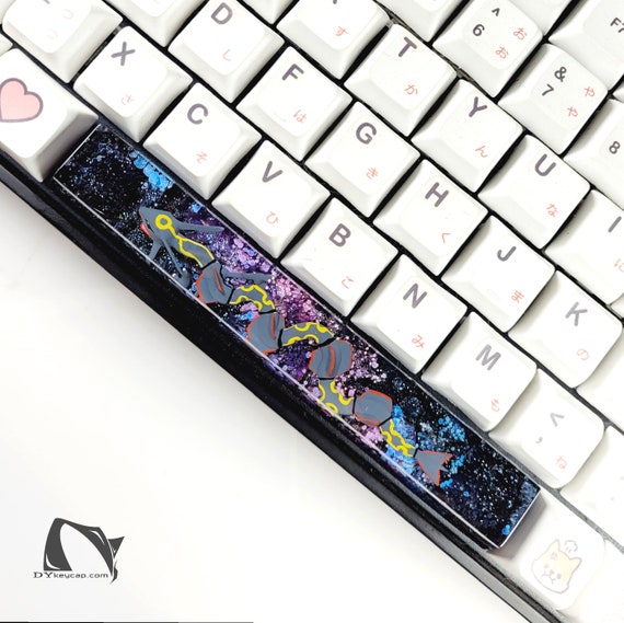 Shiny Rayquaza Pokemon Spacebargalaxy Spacebar Anime Keycap Etsy