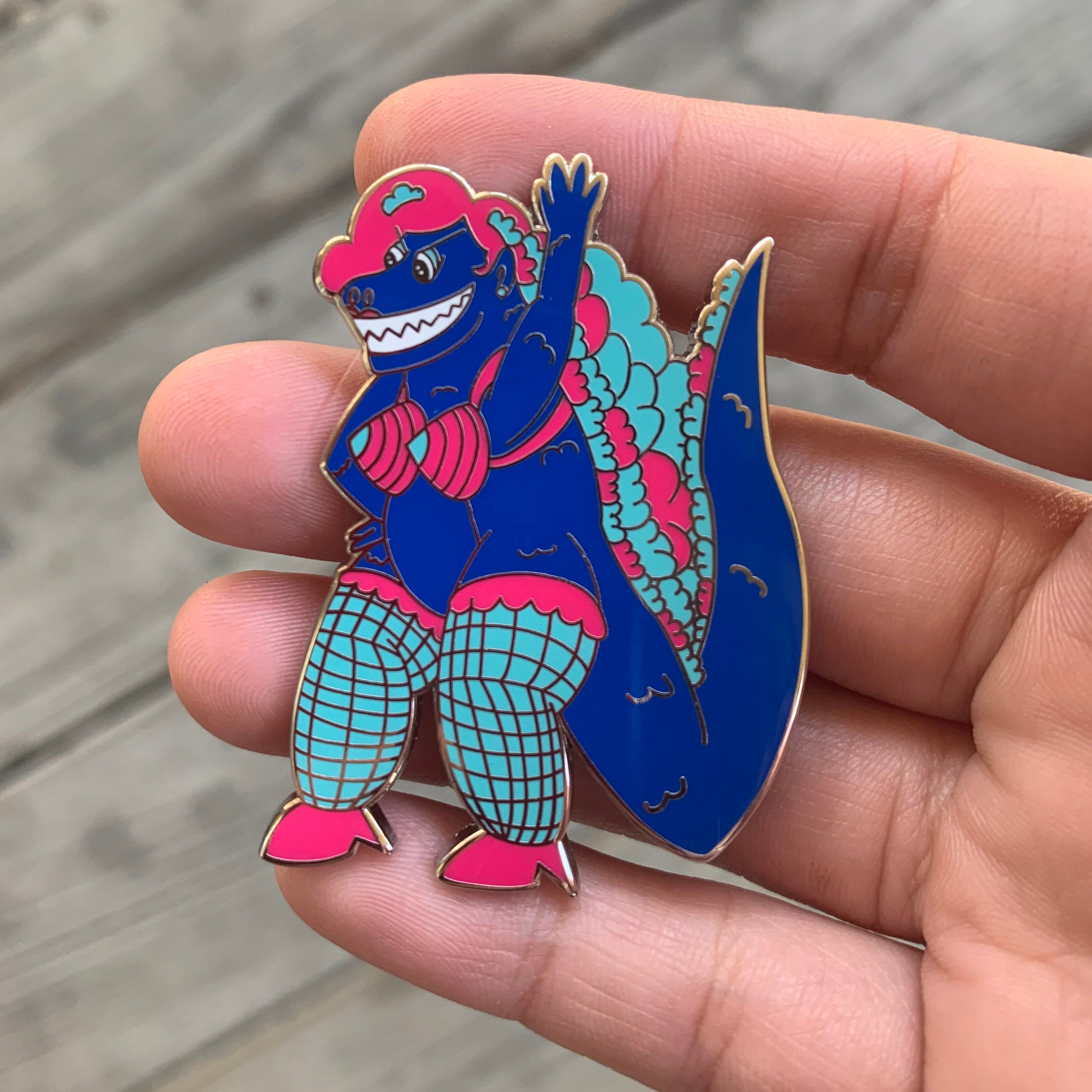 Sexyzilla Godzilla Enamel Pin | Etsy