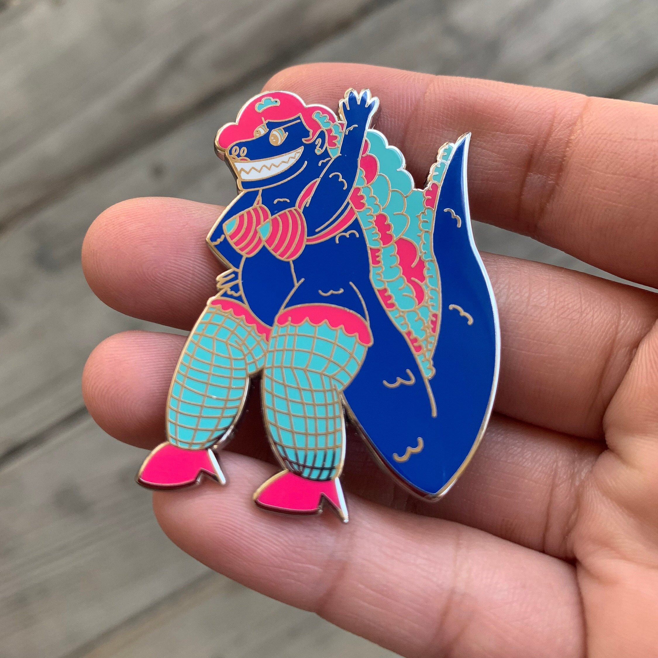 Sexyzilla Godzilla Enamel Pin | Etsy