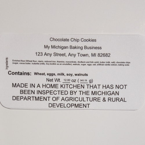 Editable Texas Cottage Food Business Label Template Etsy