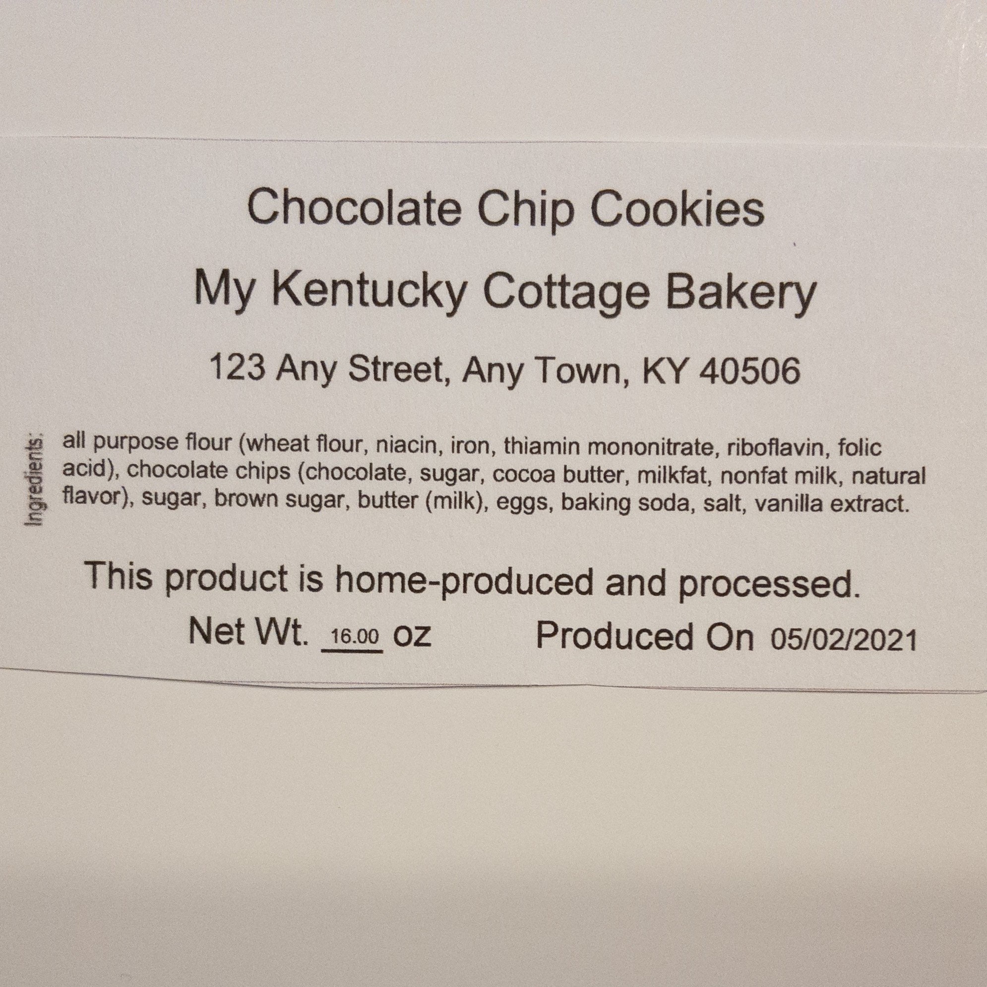 Editable Kentucky Cottage Food Business Label Template Etsy Hong Kong
