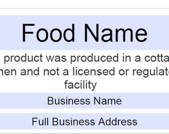 Editable Louisiana Cottage Food Business Label Template - Etsy