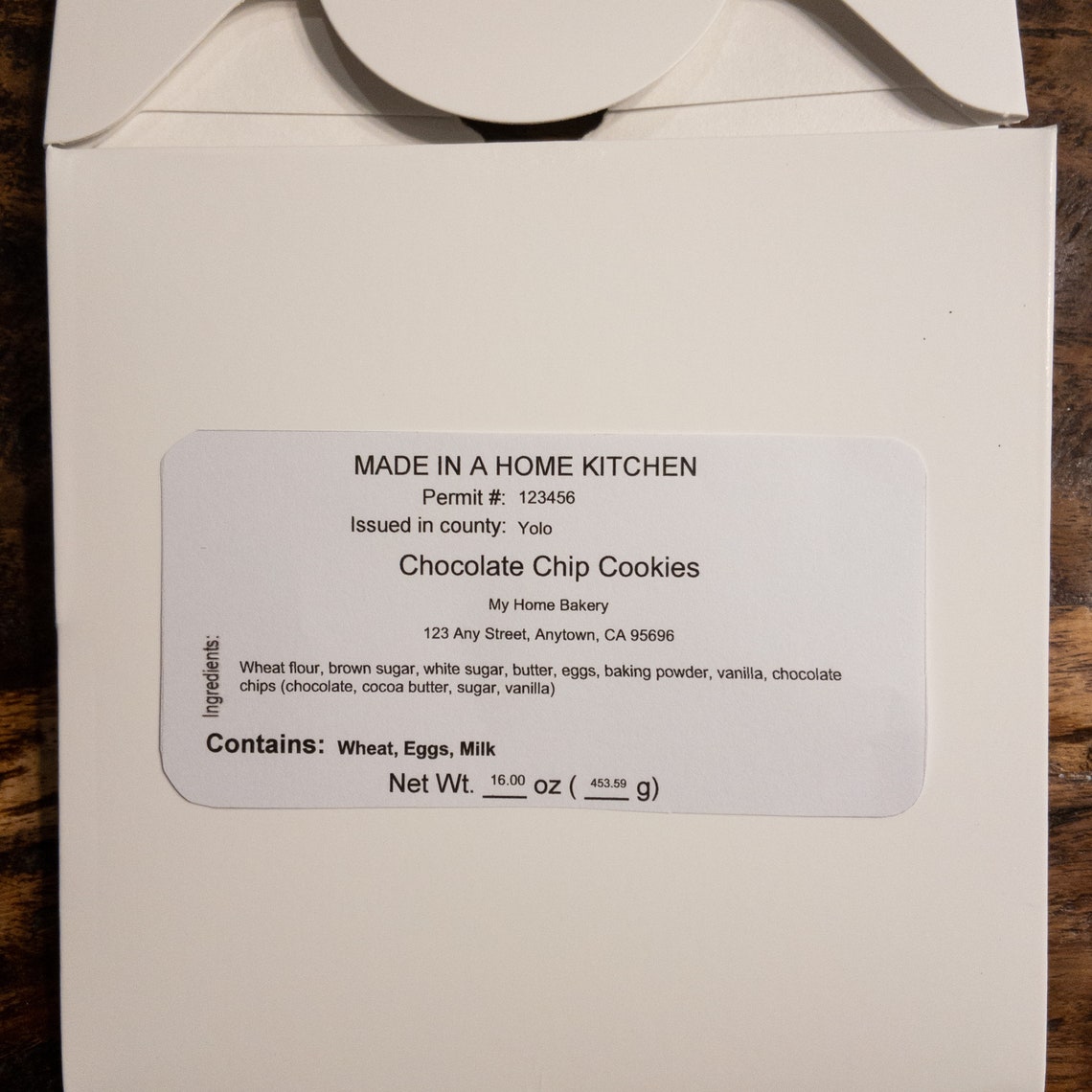 Editable California Cottage Food Business Label Template Etsy