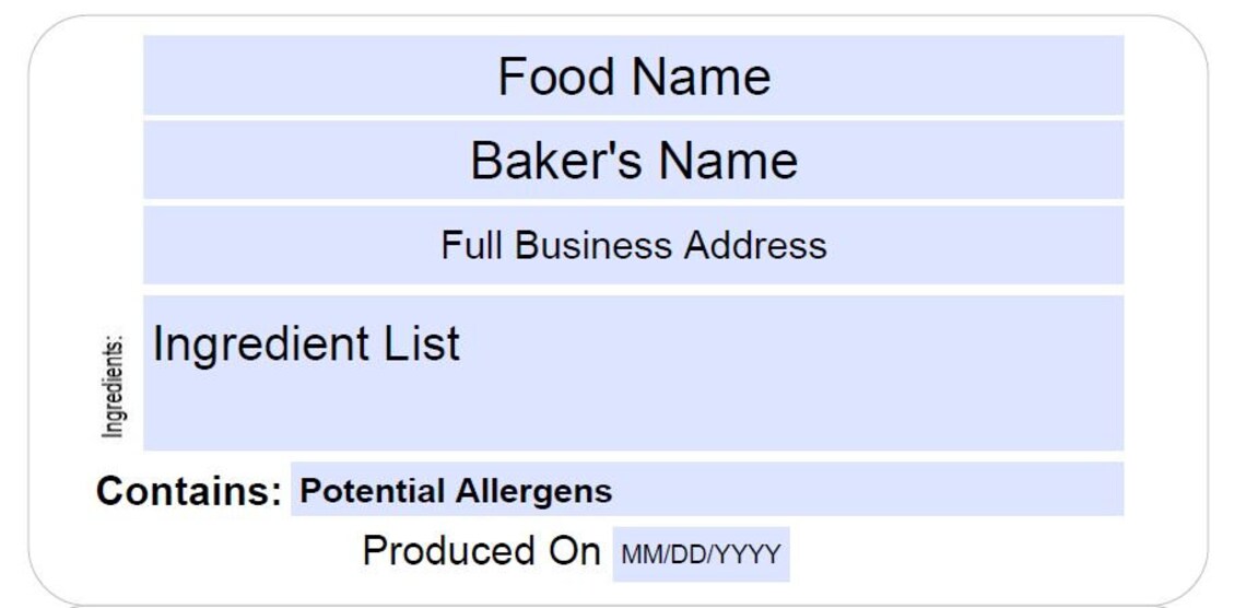 Editable Minnesota Cottage Food Business Label Template Etsy