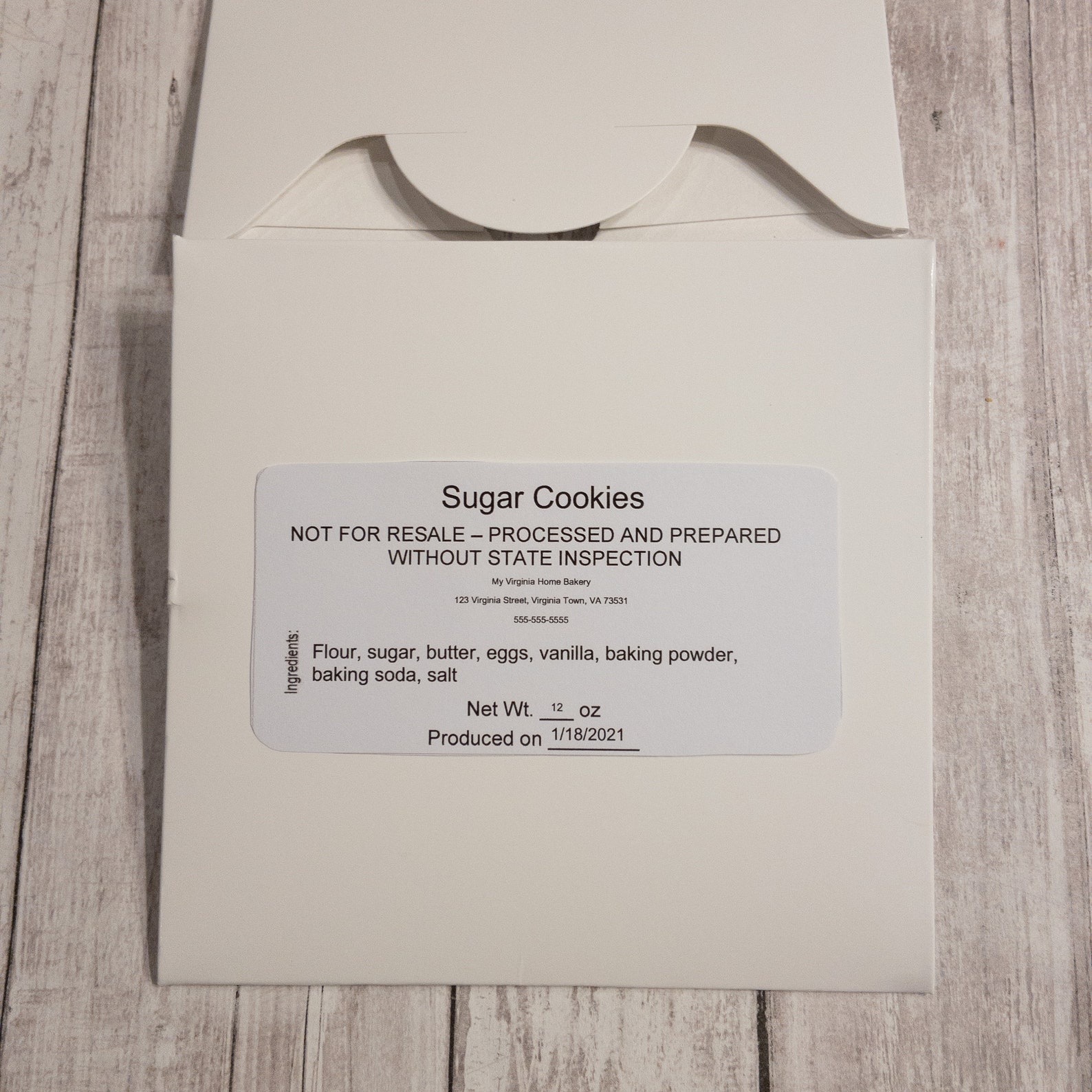 Editable Virginia Cottage Food Business Label Template Etsy