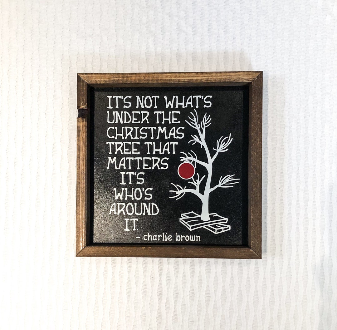 Charlie Brown Christmas/wood Sign/christmas Sign/framed/charlie Brown