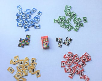 miniature uno cards etsy