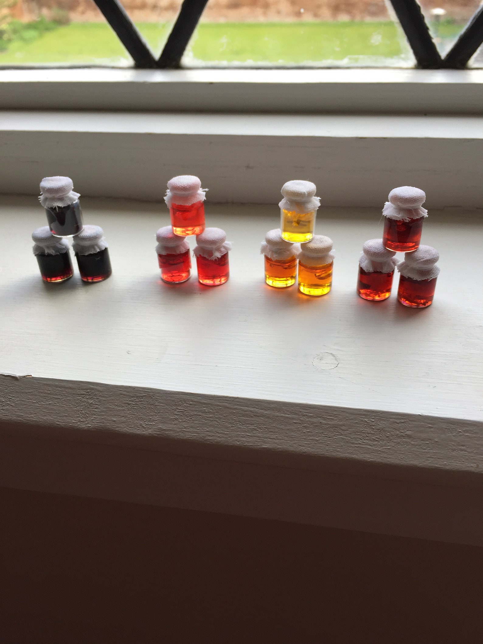 Set of 4 jars of jam/marmalade larder jars miniature larder Etsy