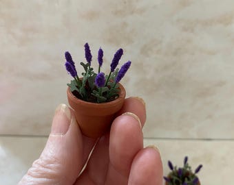Lavender Dollshouse Plant 1:12 scale, Dollshouse Plants for Garden,  Miniature Plants - by Mimi