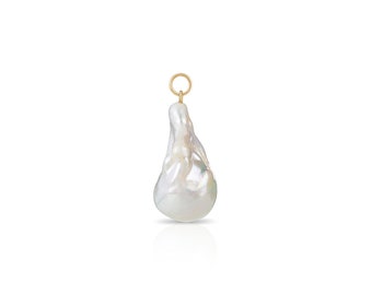 Chunky Baroque Pearl Pendants for Earrings and Necklace - Fireball pearl pendant