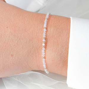 2mm moonstone Bracelet - Healing iridescent moonstone bracelet high quality - new beginnings bracelet with 2mm moonstone beads