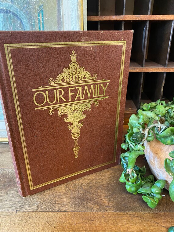 Vintage Family Record Book Etsy