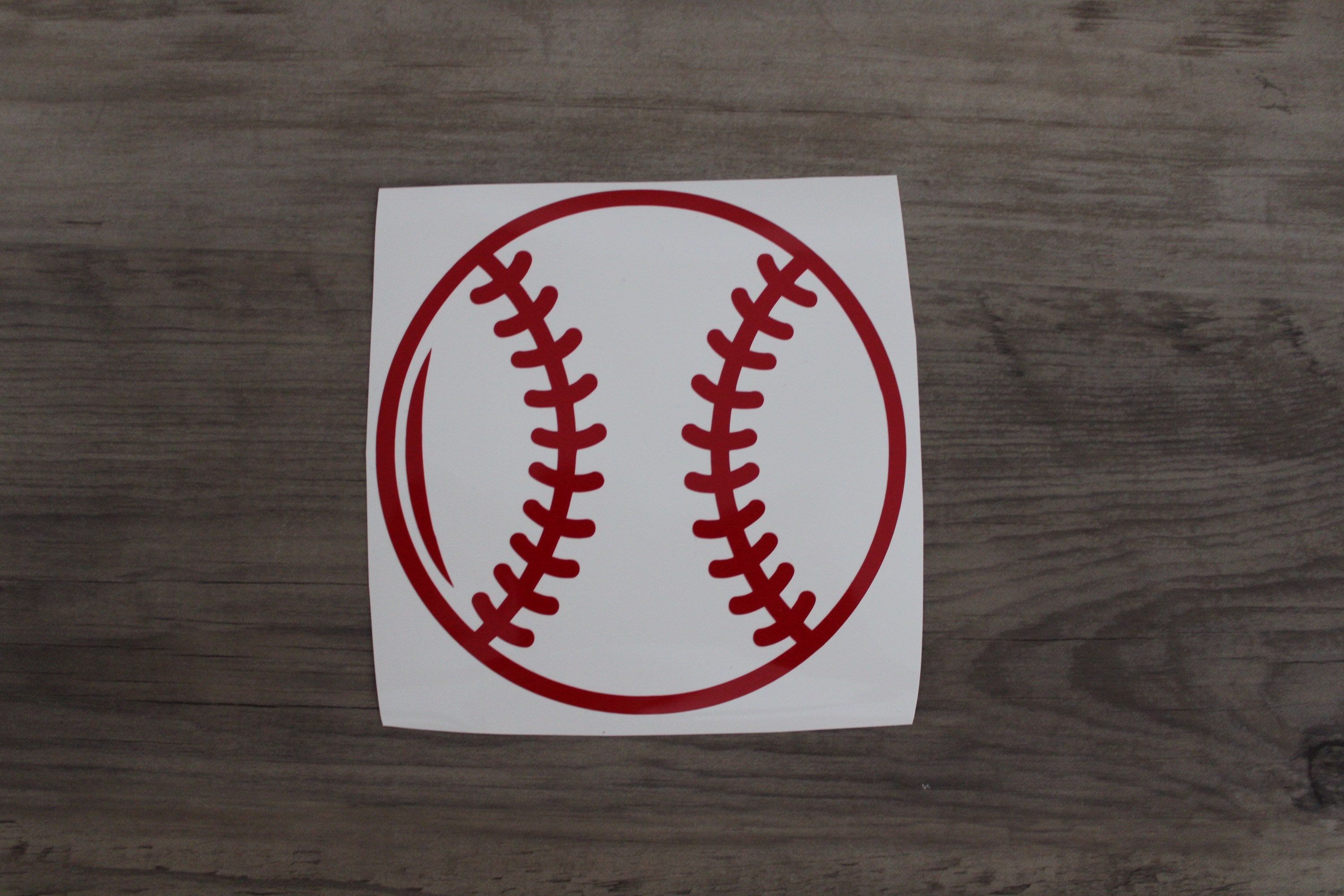 Baseball Car Decal Vinyl Decal Vinyl Sticker Automobile Etsy