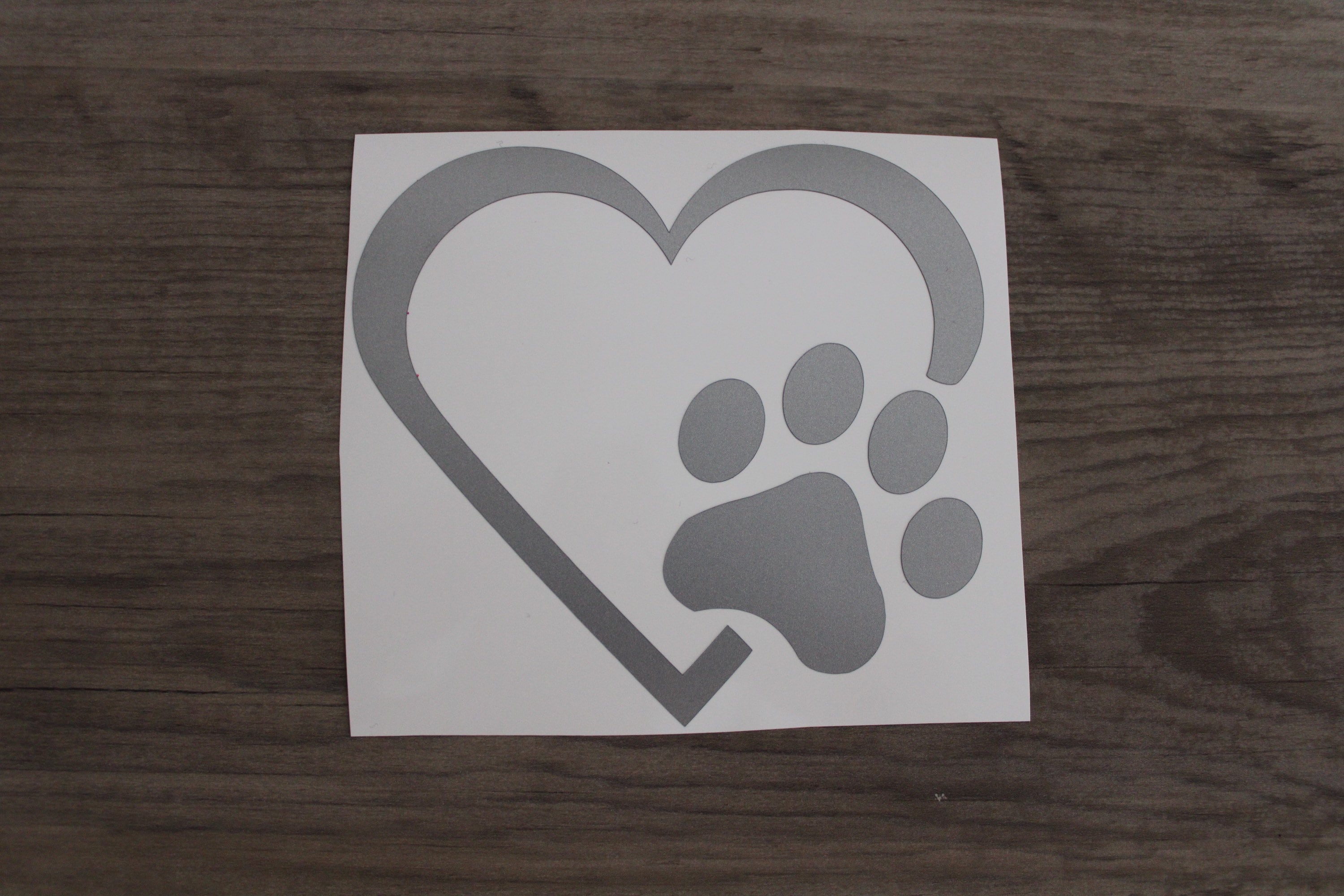 Dog Car Decal Paw Print Sticker Etsy