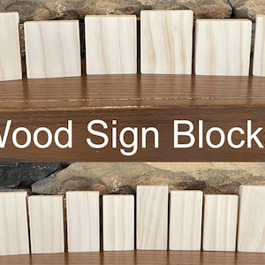 Wood Sign Blocks