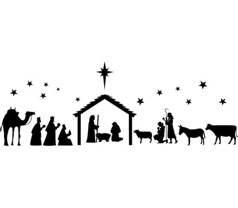 Download Nativity Scene SVG Nativity SVG PNG eps dxf jpg instant | Etsy