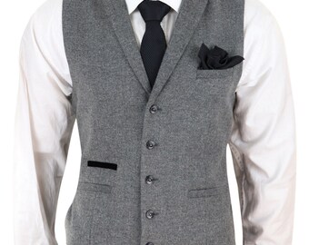 grey patterned waistcoat