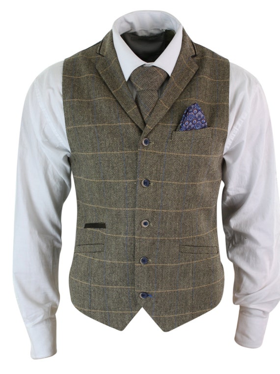 Cavani tweed waistcoat cheap